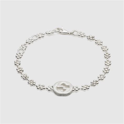 gucci bracciali argento|Bracciale dettaglio GG in argento 925 .